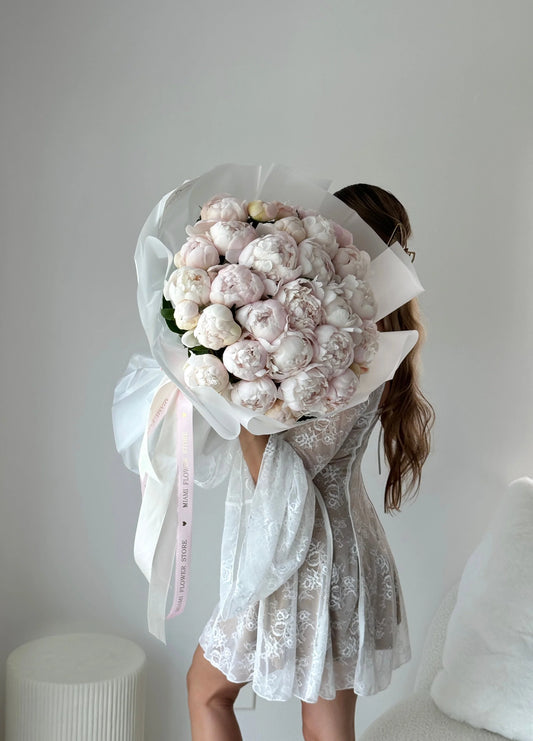 Off White Peony Bouquet